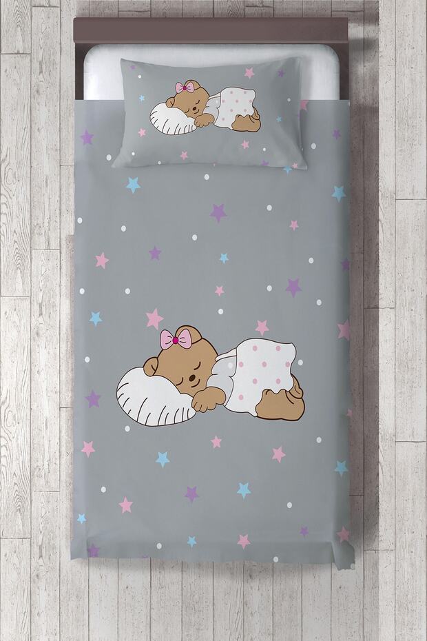 Starry Cute Teddy Bear Patterned Bedspread TLAY-243