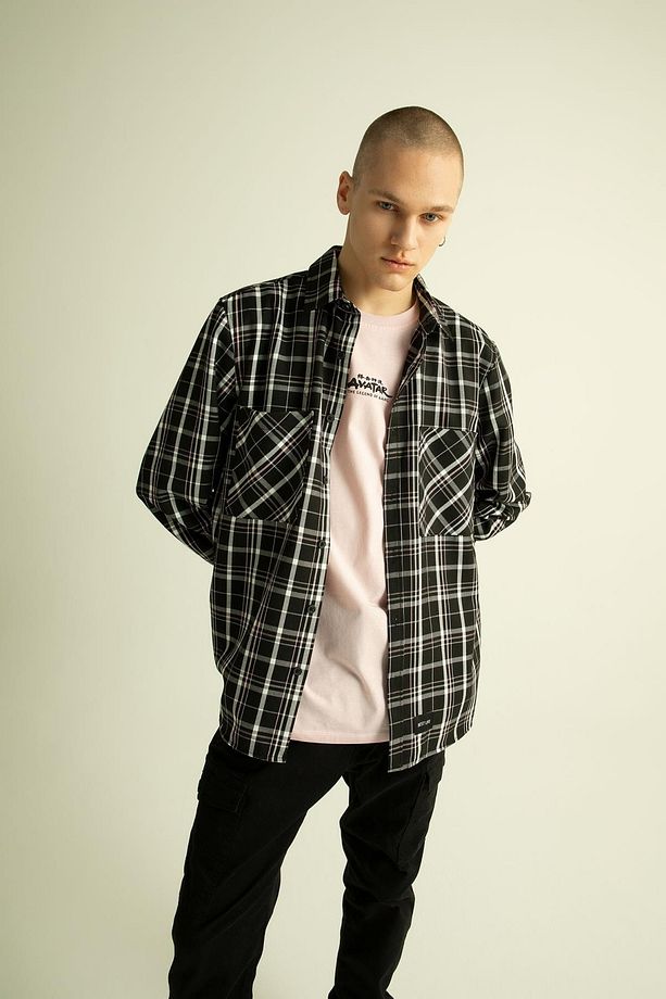 Coool Regular Fit Ekose Desenli Twill Uzun Kollu Gömlek - 3