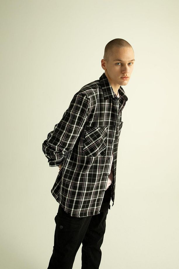 Coool Regular Fit Ekose Desenli Twill Uzun Kollu Gömlek - 5