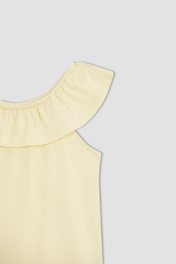 Kız Çocuk Regular Fit Volanlı Pamuklu Atlet - 2