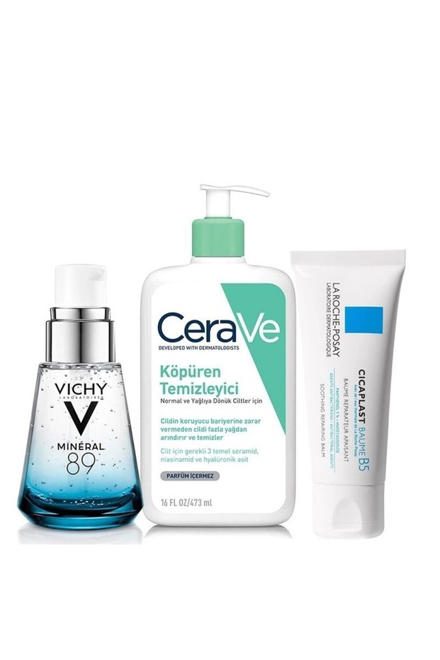, Vichy, Cerave Refreshing My Skin Moisturizing Skin Care Set (30 Ml+473 Ml+40 ml)