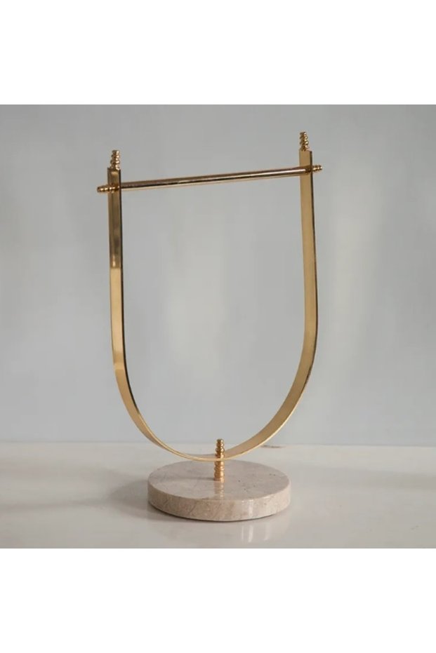 Gold Marble Metal Towel Holder