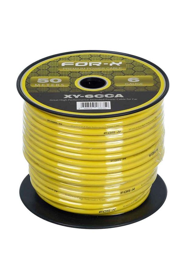 6 GA Bakır Oto Amfi Power Kablosu 50 Metre XY-6 CCA - 2