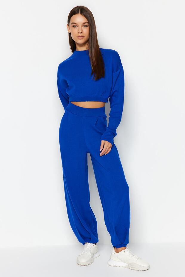 Saks Süper Crop Jogger Pantolonlu Triko Alt-Üst Takım TWOAW24AU00007 - 1