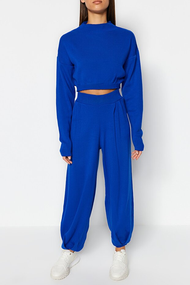 Saks Süper Crop Jogger Pantolonlu Triko Alt-Üst Takım TWOAW24AU00007 - 4