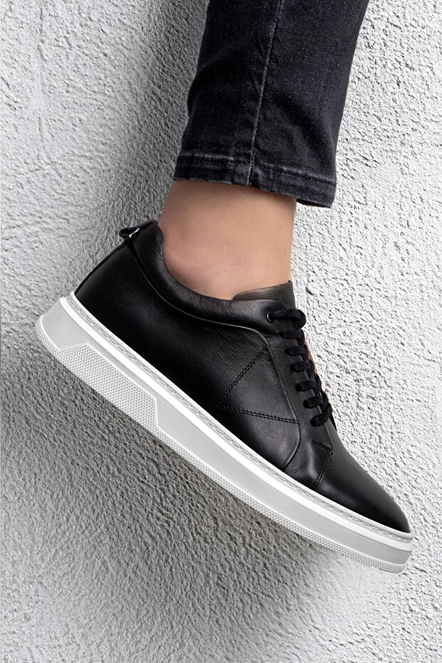 Correndo Men's Genuine Leather Sneaker, Lace-up Sneaker, Genuine Leather Sneaker, Men's Sneaker