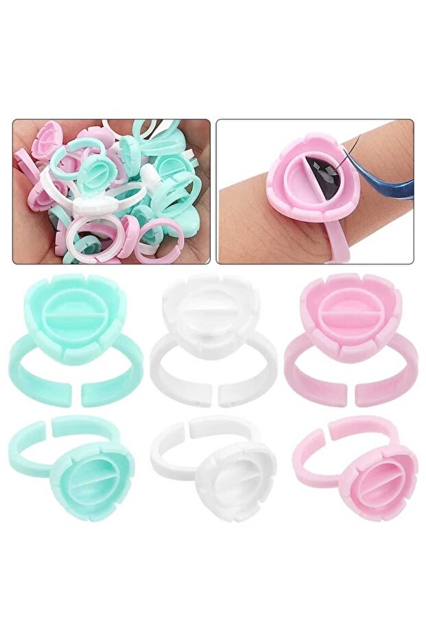 25 PACK Silk Bunch Holder for Eyelashes Easy Volume Ring EASY-VOLVE-RING