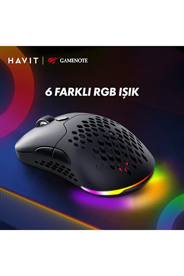 Gamenote MS963WB RGB Wireless Kablosuz Modüler Profesyonel Gaming Mouse - 7