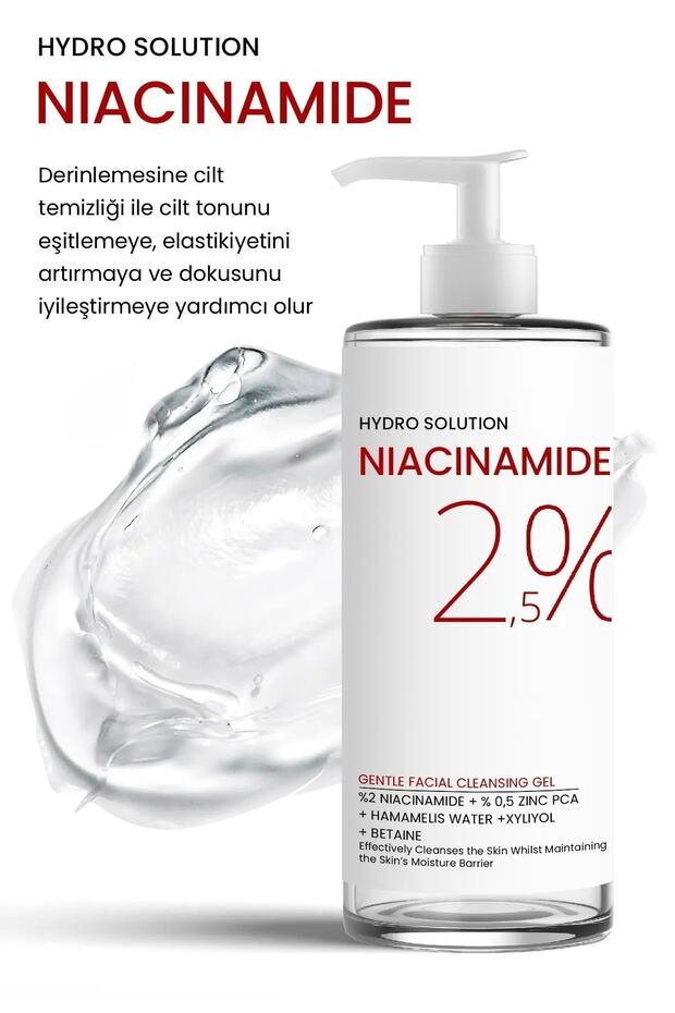 Hydro Solution %2 Niacinamide + %0,5 Zinc PCA 2'li Temizleme Jeli Paketi 200 ML x2 - 5