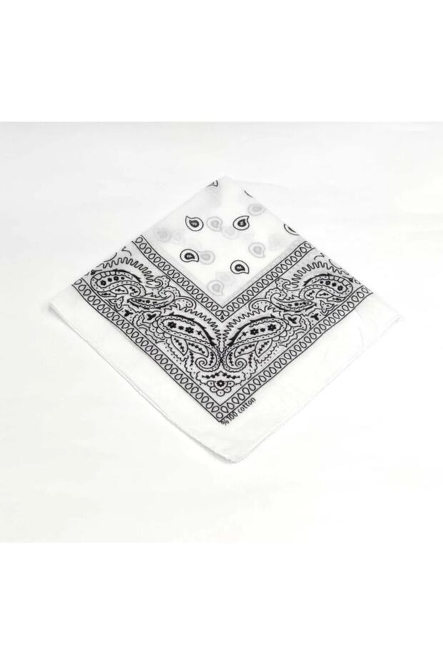 %100 Cotton Unisex Ethnic Pattern Bandana - Wristband