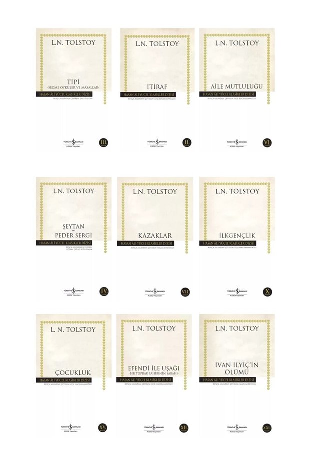 Hasan Ali Yücel Klasikleri - Lev Tolstoy Book Set-9 Book Set