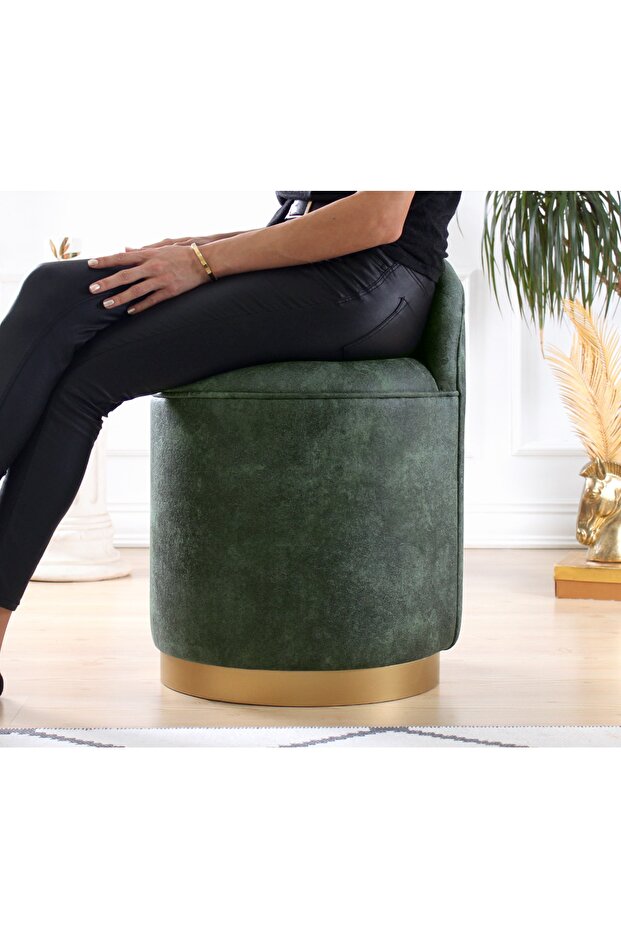 Luton Deri Puf - Yeşil - 3