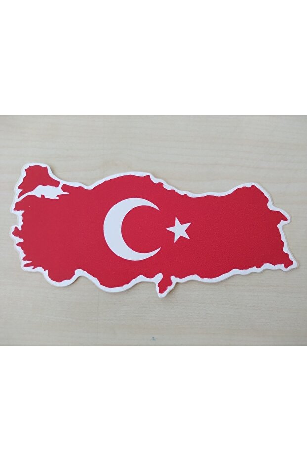 TURKEY MAP STICKER 20x8,5cm TURKISH FLAG STICKER - BEAR STICKER, MOON STAR STICKER