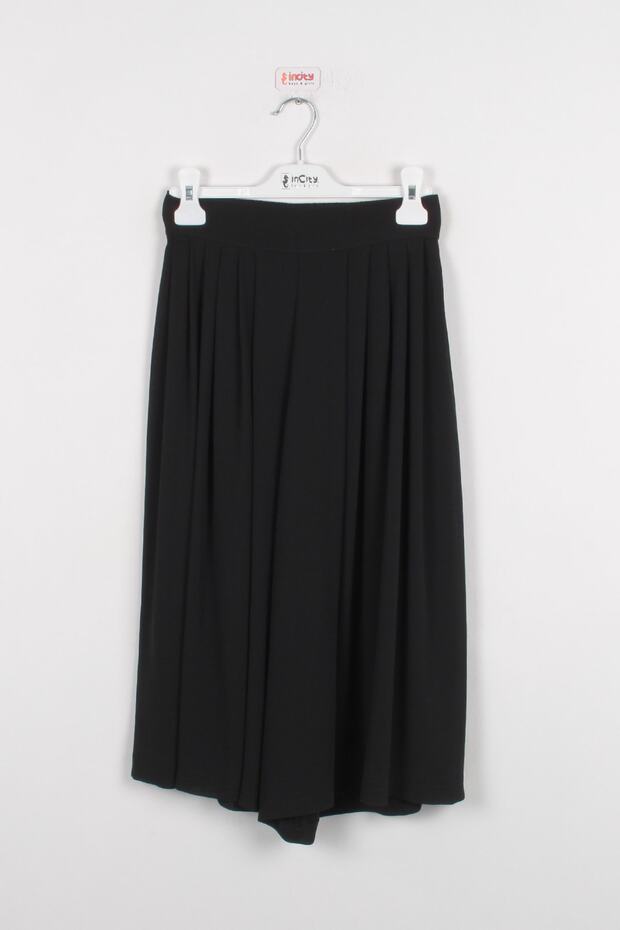 Girl's Wide Leg Black Trousers