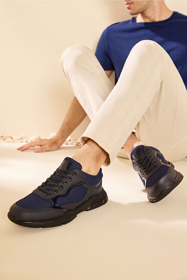 Navy Blue Men's Sneakers 02AYY253250A680