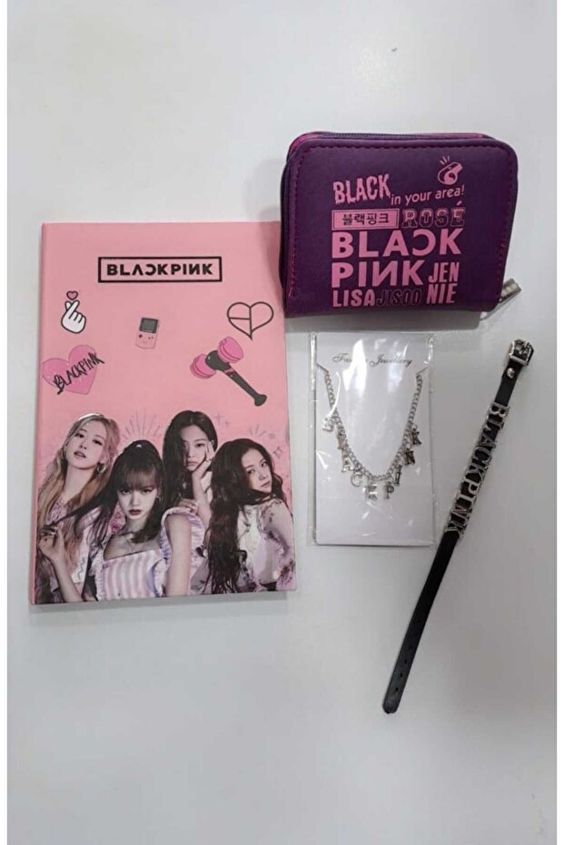 BLACKPINK NOTEBOOK NECKLACE BRACELET COMBINATION