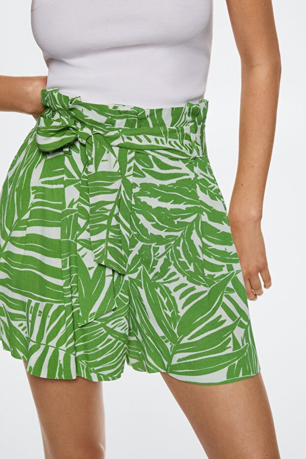 Yeşil Kadın Şort & Bermuda 37020375 - 6