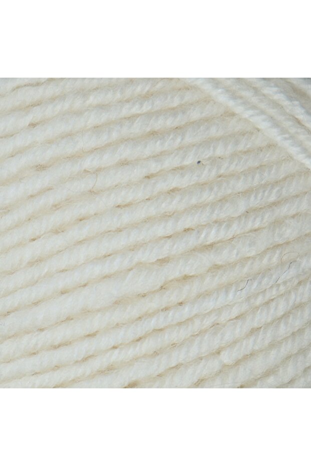 Popstar Knitting Yarn White 25% Organic Wool 75% Acrylic 100g 280m (70187)