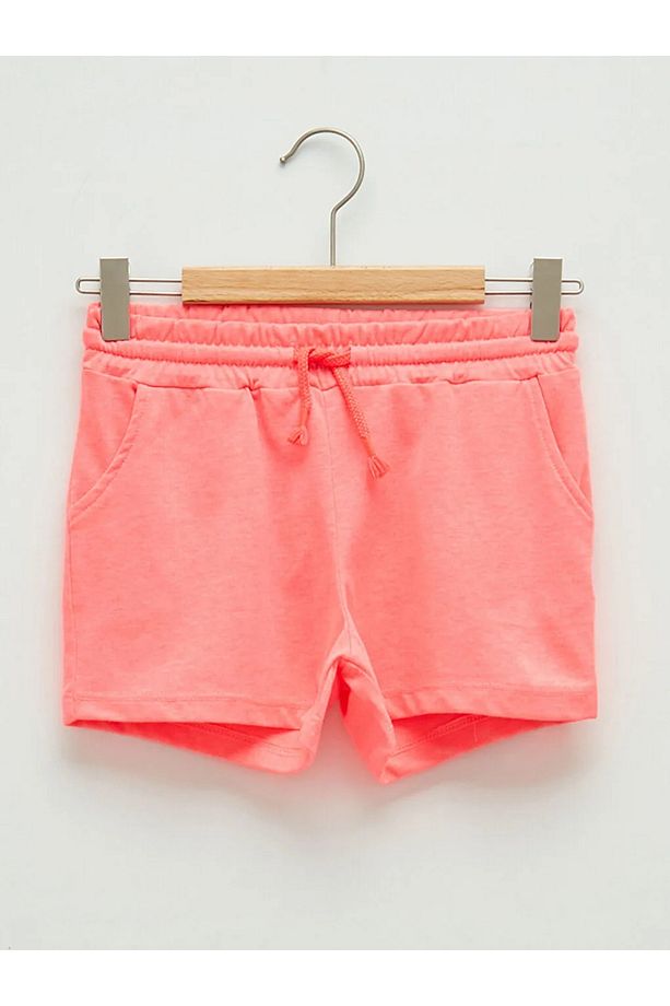 LCW Kids Beli Lastikli Basic Kız Çocuk Şort - 1