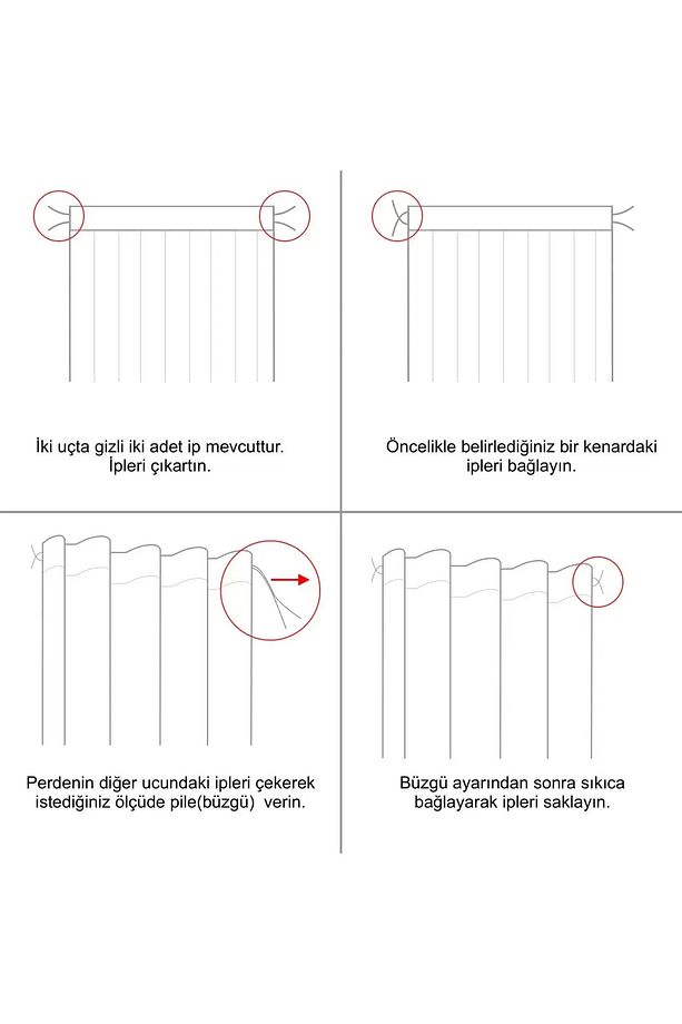 Modern Yüksek Kaliteli Haki Karartma Blackout Fon Perde Ekstrafor Büzgülü Tek Kanat Rona Series - 6