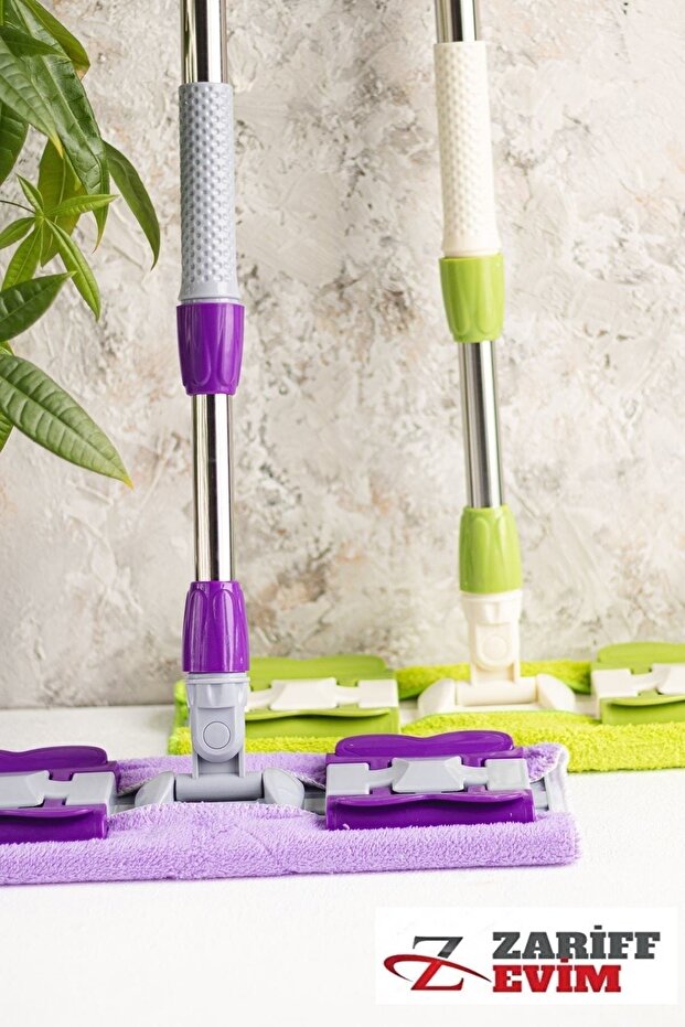 Sihirli Teleskobik Mikrofiber Mop Ayarlanabilir 1 Adet Yedek Bez - 1