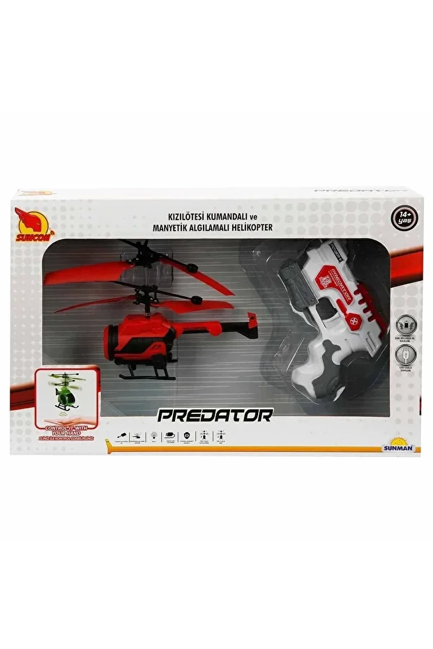 Suncon Predator Kızılötesi Kumandalı Helikopter 25345 Thunder Kırmızı Modeli - 1
