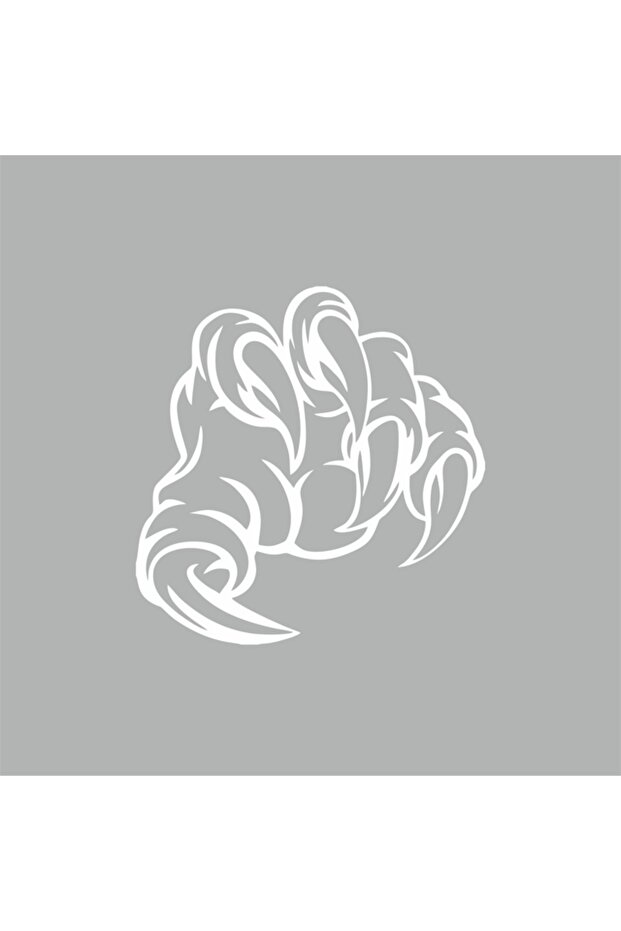 Claw Car Sticker white 20x20CM
