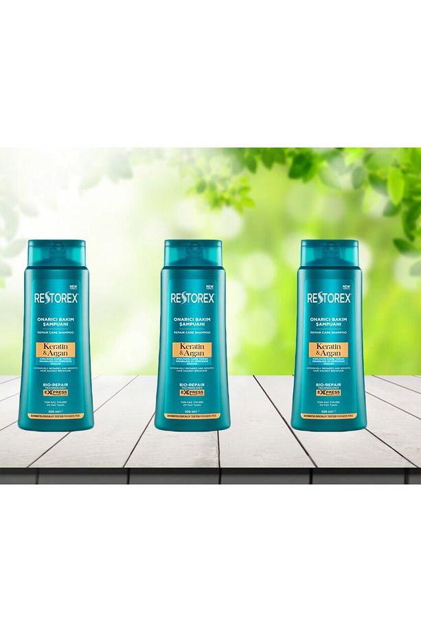 Keratin & Argan Şampuan 500 Ml * 3 Adet - 1