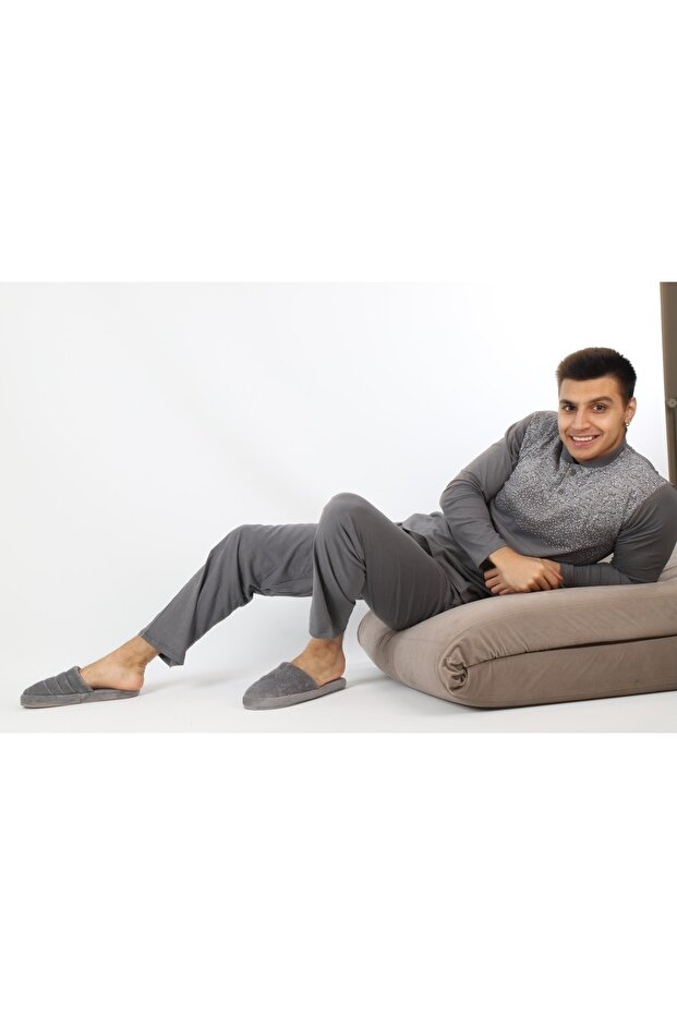%100 PAMUKLU SÜPREM ERKEK PİJAMA TAKIMI 1030 - 4