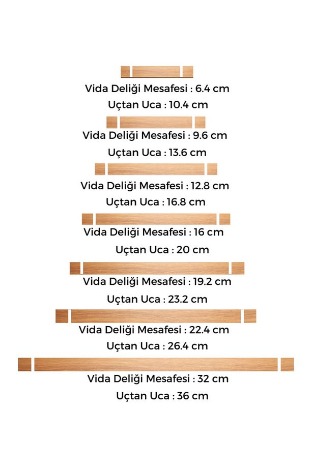 Dolap Kulpu, 128 Mm, (12,8 CM), Mutfak Dolap Kulplari, Ahşap Kulp, Cekmece Kulpu, Kulp - 4