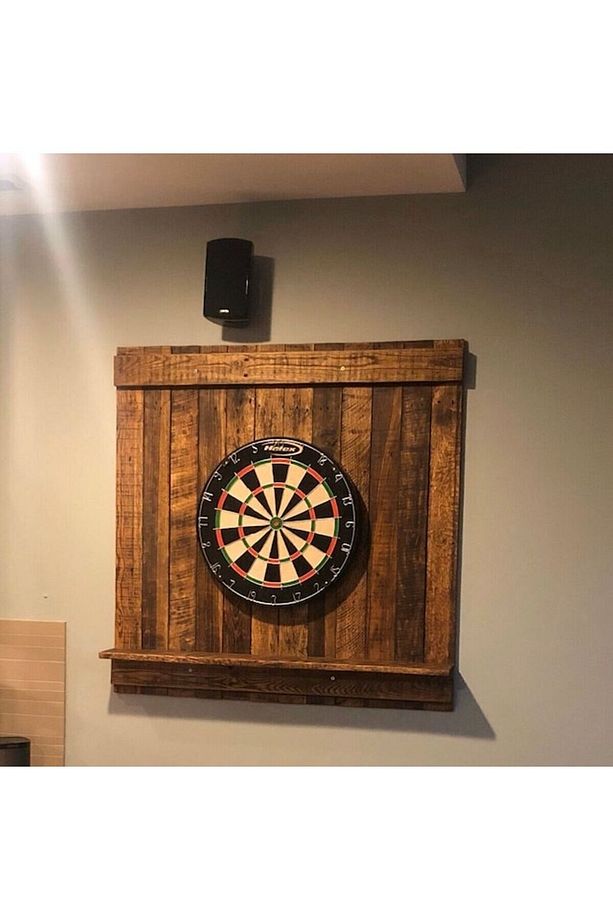 Ahşap Dart Tahtası , 95x95 Cm , Ahşap Dart Arkalığı, Ahşap Dart Dolabı - 1
