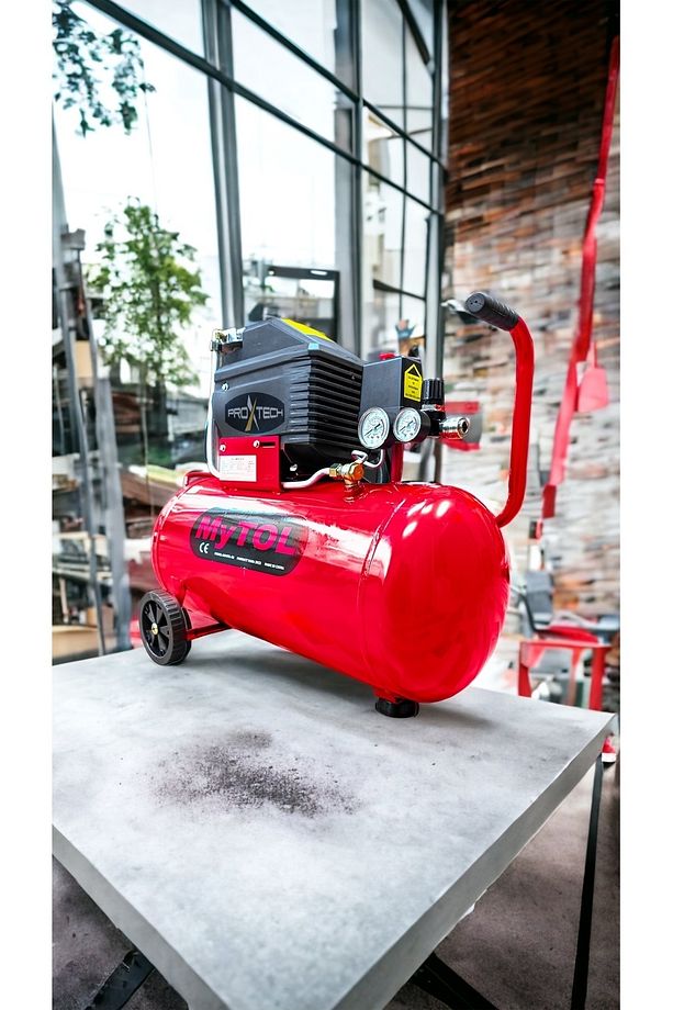 En Çok Tercih Edilen 2HP 50 Litre 8Bar Hava Kompresörü Boya Tabancası ,15Mt Spiral Hortum Boya Set - 6