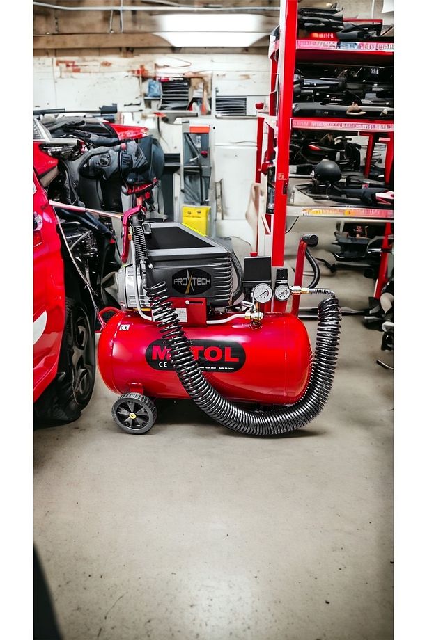 En Çok Tercih Edilen 2HP 50 Litre 8Bar Hava Kompresörü Boya Tabancası ,15Mt Spiral Hortum Boya Set - 7