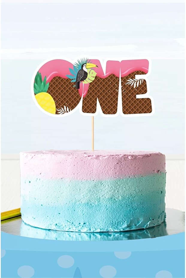 Summer Themed One (1) Cake Decoration *thick Paper