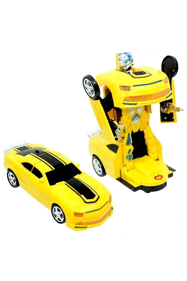 Robot Araba Dönüşebilen Oyuncak Pilli Çarp-dön Araba - 1