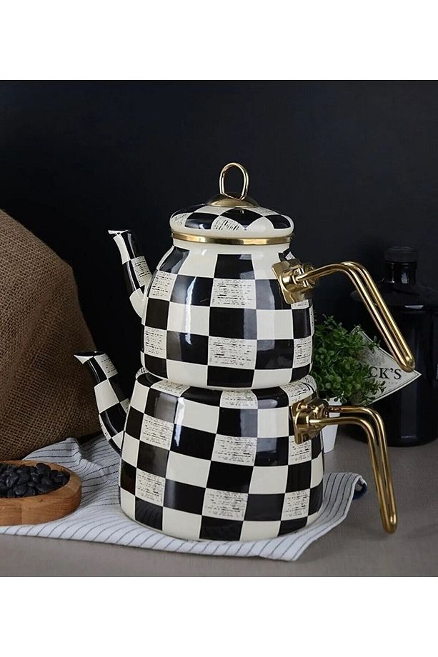 Çaydanlık Takımı Dama Desenli - 1