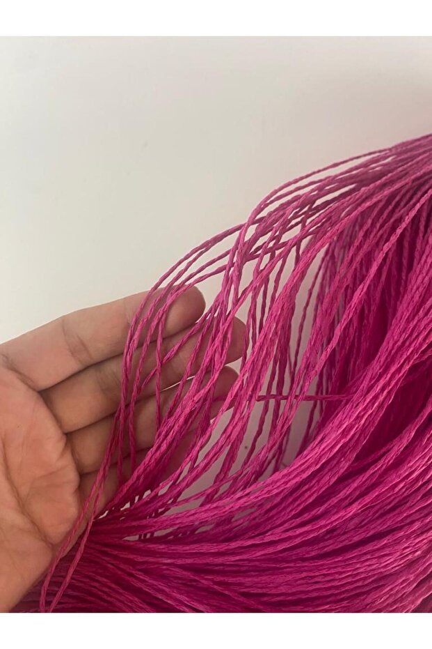 Kağıt Ip , Kraft Ürünler Için Kullanılan Örgü Ipi , Çanta Ipi , Fuşya Renk Kağıt Ip - 4