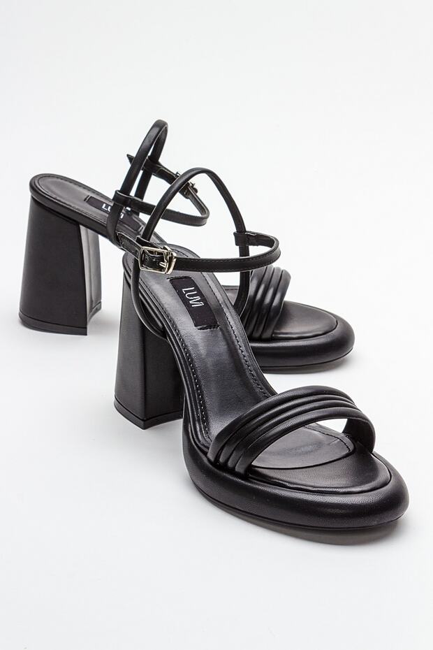POSSE Black Skin Women's Heeled Shoes