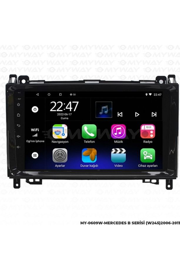 Myway Mercedes B150-B180-B200 Android 12 Kablosuz Carplay Navigasyon Multimedya Ekran Teyp - Myway M - 2