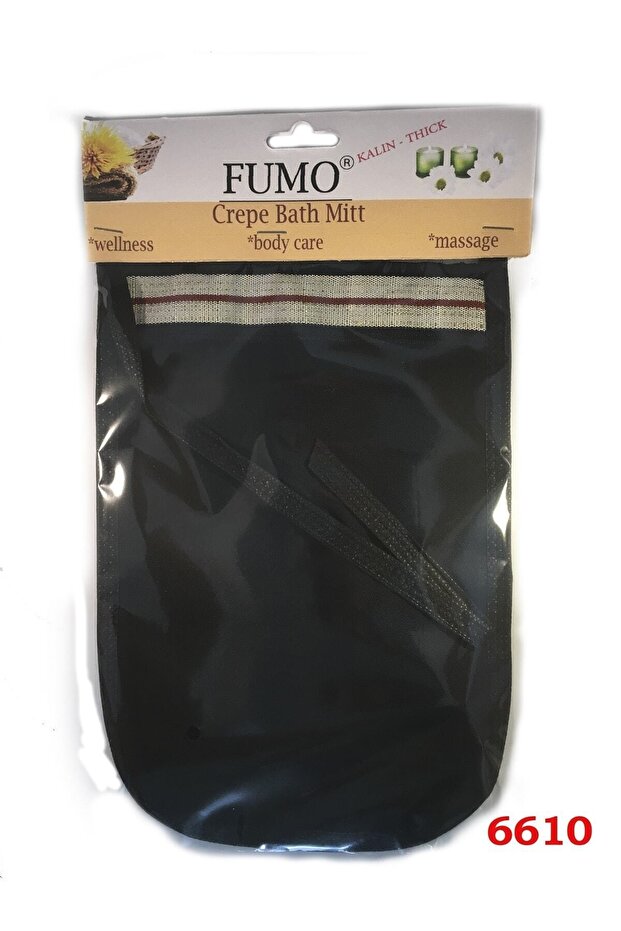 Crepe Bath Scrub Black