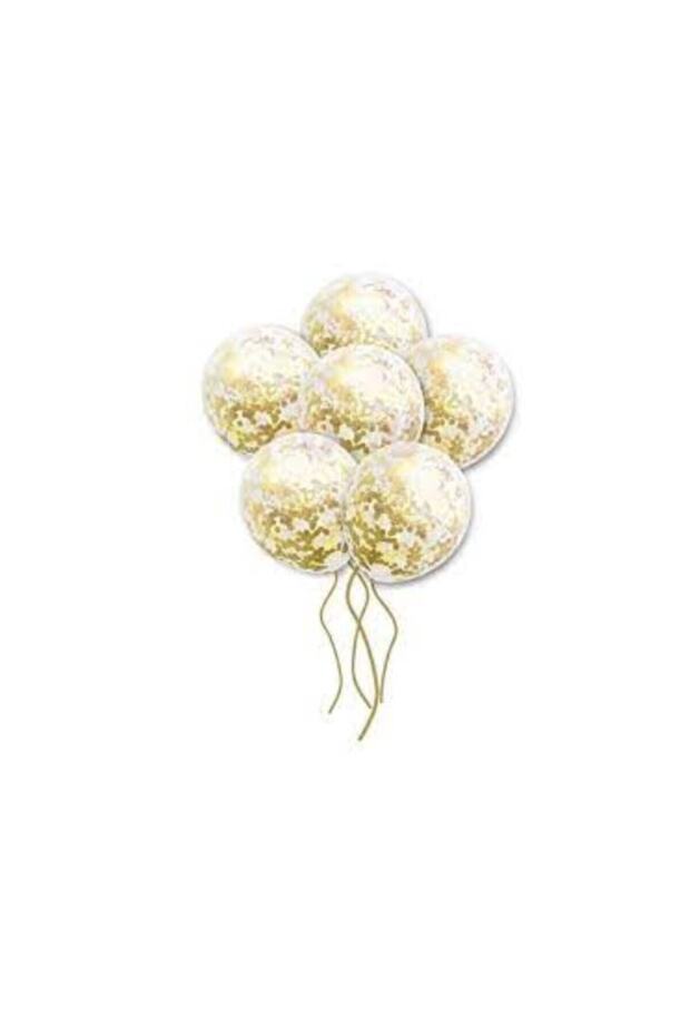 10 Pieces Latex Pastel Transparent Gold Sequin Balloon