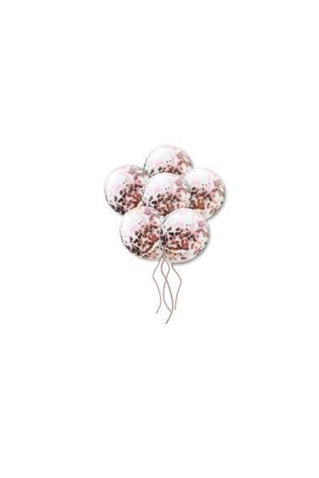 10 Pieces Latex Pastel Transparent Rose Gold Sequin Balloon