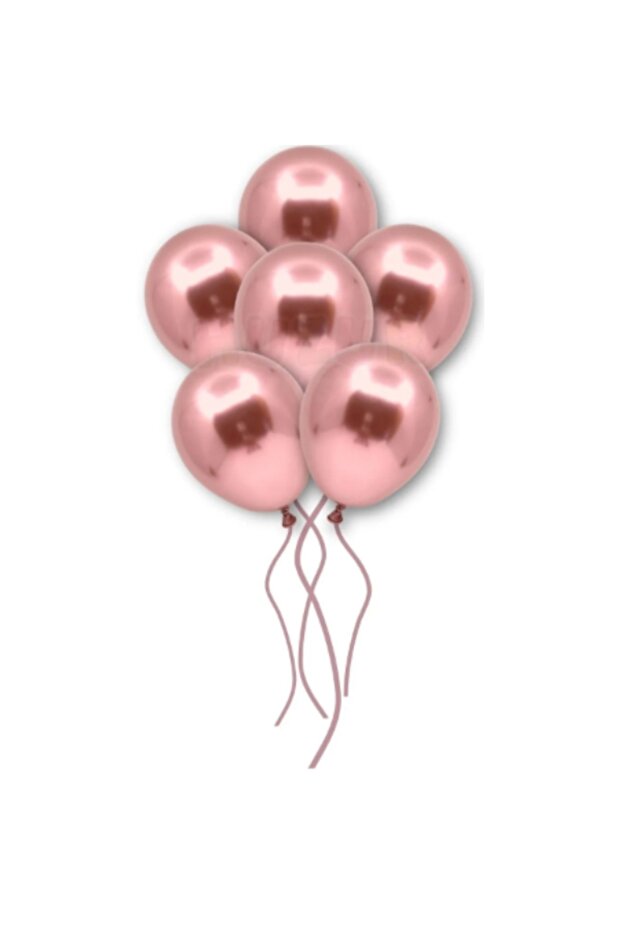 5 Pieces Chrome Rose Gold Balloon