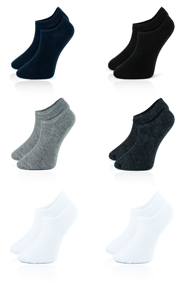6 Pack Men's Mixed Color Bamboo High Quality Seamless Soft Breathable Sneakers Socks