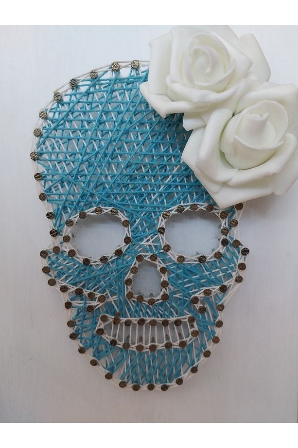 String Art/ Filografi /İp Sanatı/ Anahtarlık/ Duvar Tablosu/ Duvar Anahtarlığı - 4