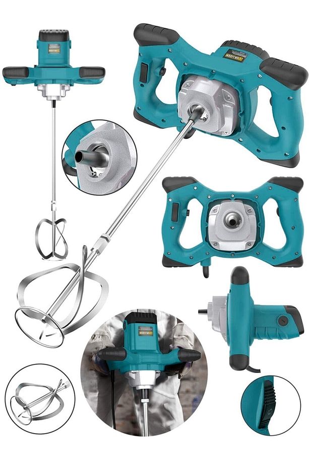 Alman Mx-3000 Bakir Sargi 6 Kademe Devirli Ayarlı Elektirikli Alçı Boya Ve Harç Karıştırıcı Mikser - 3