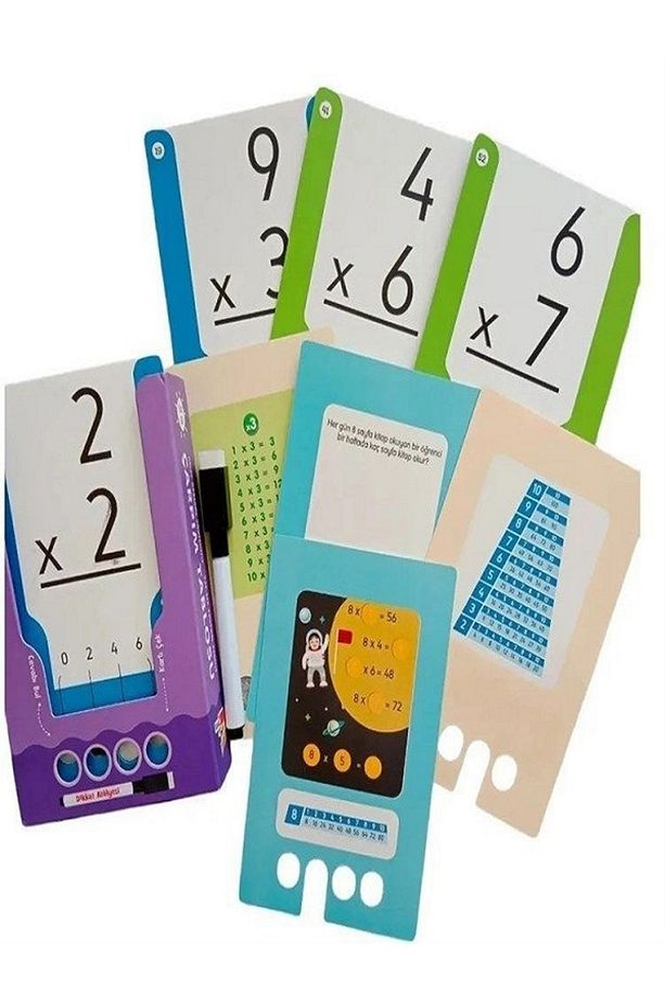 Kolay Öğrenme Yöntemiyle Yaz Sil Toplama, Çıkarma, Bölme ve Çarpma 4'lü Set - 2