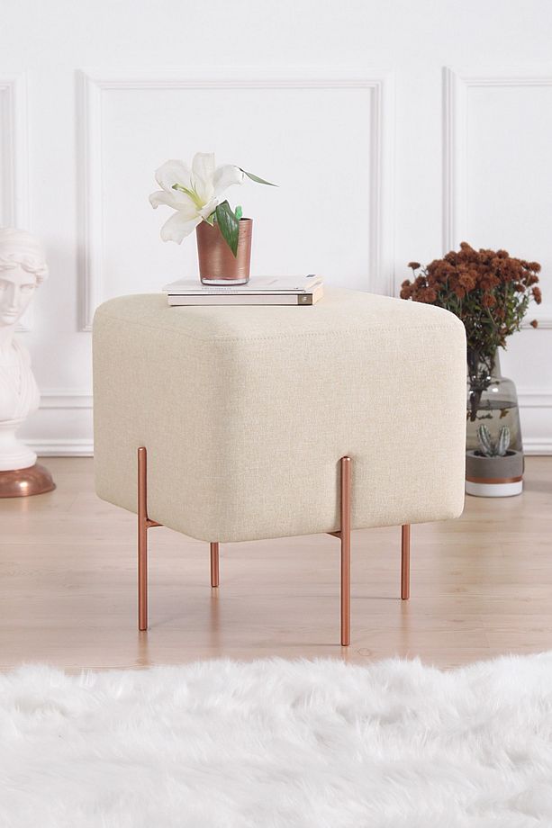 Copper Puf - Kare Krem - 2