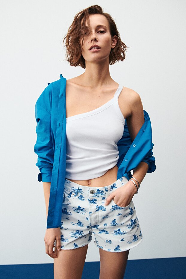 Beyaz Kadın Şort & Bermuda 37081275 - 6