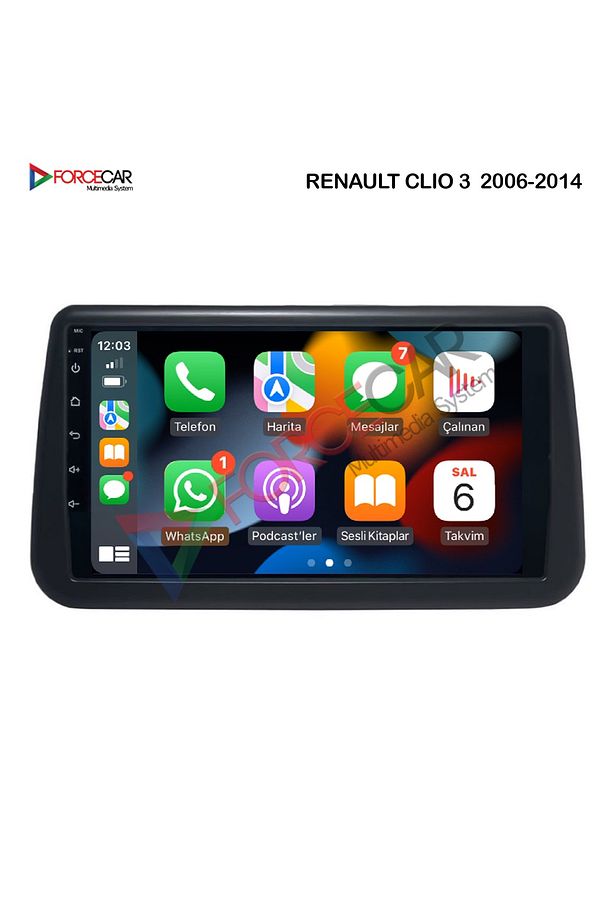 RENAULT CLİO3 2006-2014 Uyumlu  ANDROİD MULTİMEDYA 2.32 KABLOSUZ CARPLAY - 6